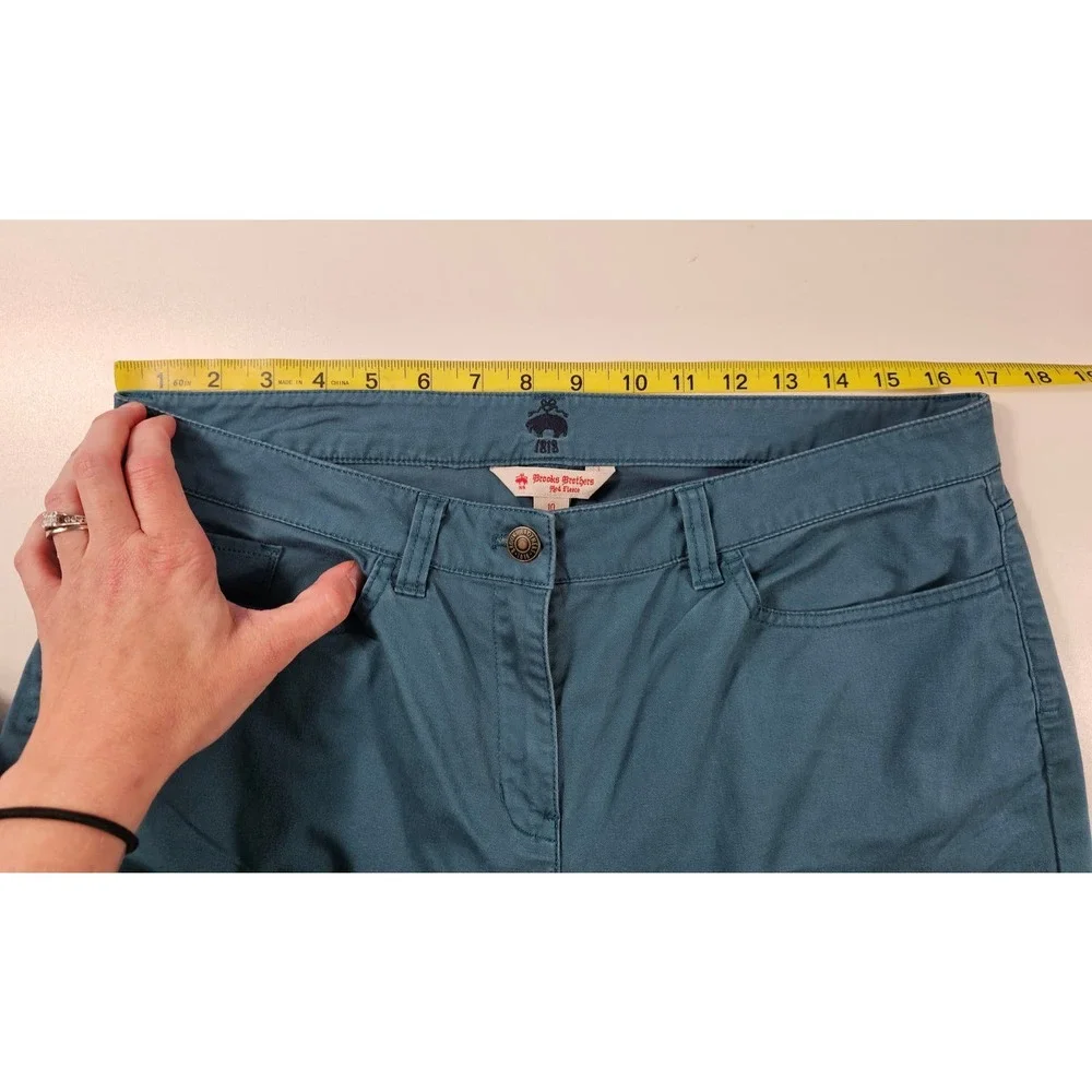 Brooks brothers red fleece teal career casual trousers size 10 *